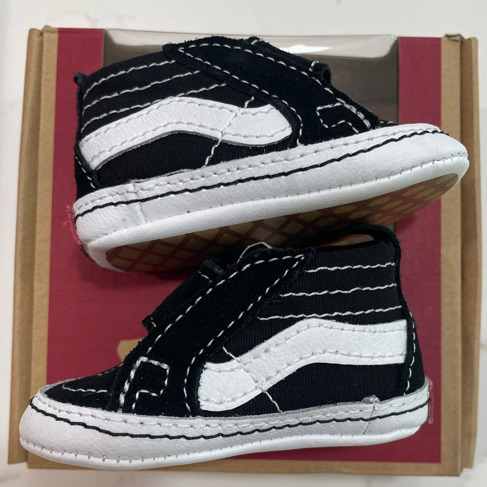 Vans Unisex SK8-Hi Crib Shoe Sneakers - Baby Size 1